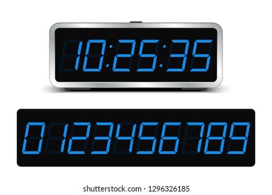 Countdown timer. Digital clock – stock vector