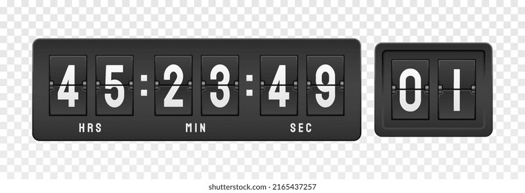 Countdown timer hours. Posters or banners for website, holding lotteries and draws. Discounts and special offers for customers. Modern methods of marketing online. Realistic flat vector illustration