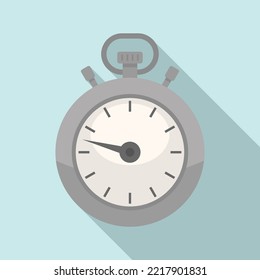 Countdown timer icon flat vector. Stopwatch clock. Chronometer time