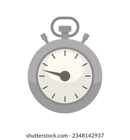 Countdown timer icon flat vector. Stopwatch clock. Chronometer time isolated