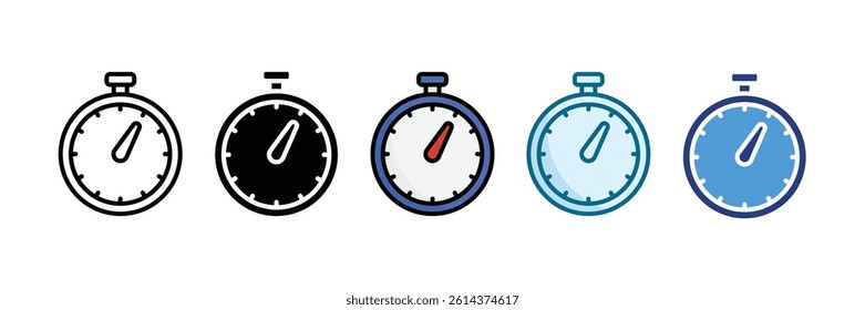 Countdown Timer Icon Set Multiple Style Collection