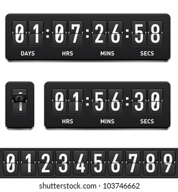 Digital countdown timer Royalty Free Vector Image