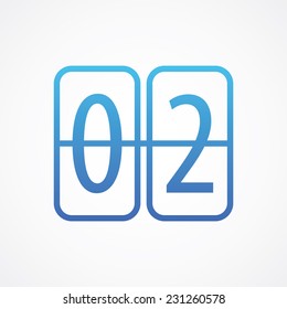 Countdown Timer, Mechanical Scoreboard icon, vector illustration. Simple Flat Metro design style. ESP10