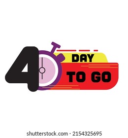 Countdown timer number of days left with clock Free Vector