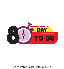 Countdown timer number of days left with clock Free Vector