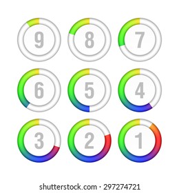 Countdown timer vector illustration