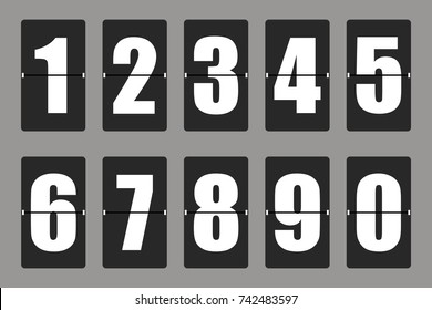 Countdown-Timer, weißer Farbmesser mit unterschiedlichen Zahlen. Vektorgrafik