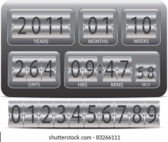 Countdown timer-vector, easy editable