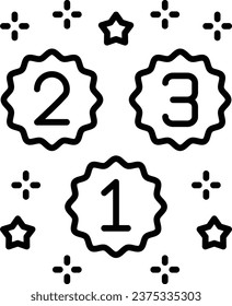 Countdown vector icon. Can be used for printing, mobile and web applications.