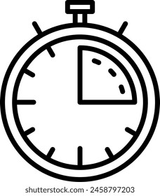 Countdown Vector Line Icon Design