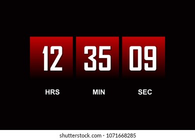 Countdown vector template digital clock timer background for coming soon.