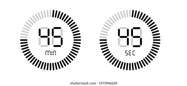 Countdown website vector flat template digital clock timer background. Countdown timer. Clock counter. Vector illustration.