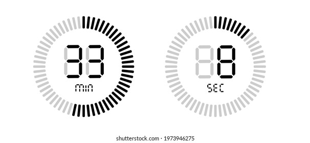 Countdown website vector flat template digital clock timer background. Countdown timer. Clock counter. Vector illustration.