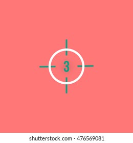 Counted down numbers on Video icon vector