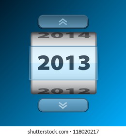 Counter 2013 year card with pointers