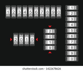 Counter with all numbers analog display