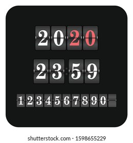 Counter with all numbers analog display. 