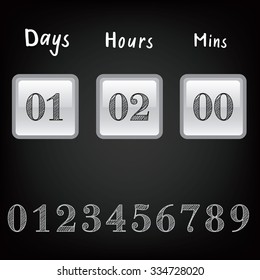 Counter with all numbers. vector Illustration design