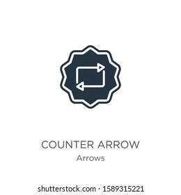 Counter arrow icon vector. Trendy flat counter arrow icon from arrows collection isolated on white background. Vector illustration can be used for web and mobile graphic design, logo, eps10