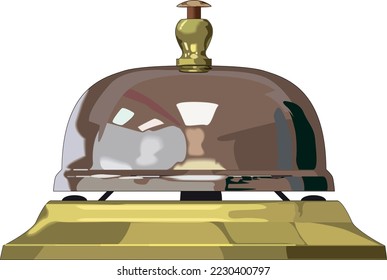 Counter Call Bell Vector Illustration
