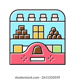 counter candy shop color icon vector. counter candy shop sign. isolated symbol illustration