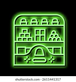 counter candy shop neon light sign vector. counter candy shop illustration