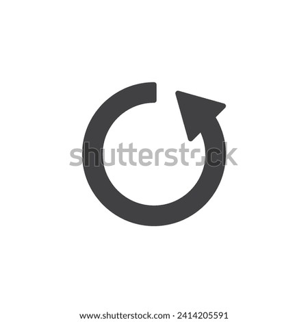 counter clockwise direction arrow vector icon. filled flat sign for mobile concept and web design. Counter Clockwise Arrow glyph icon. Symbol, logo illustration. Vector graphics