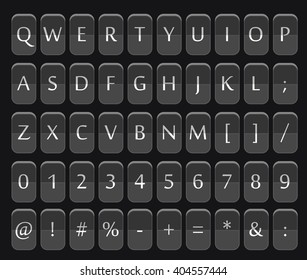 Counter with digits and letters. Flat design