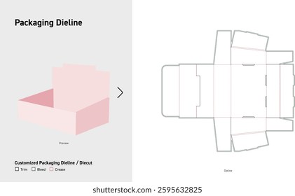 Counter display box dieline template