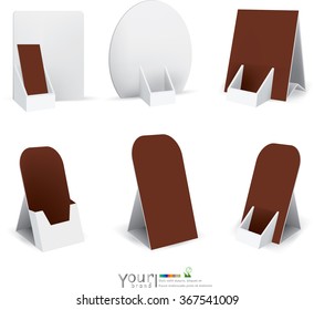 Counter display box with soft shadow isolated on transparent background