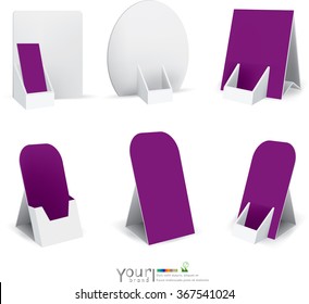 Counter display box with soft shadow isolated on transparent background