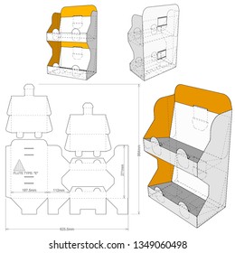 Counter display stand and Die-cut Pattern