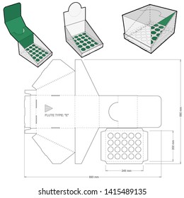 Counter display stand and Die-cut Pattern. The .eps file is full scale and fully functional. Prepared for real cardboard production.