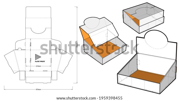 Counter Display Stand Diecut Pattern File Stock Vector (Royalty Free ...