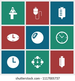 Counter icon. collection of 9 counter filled icons such as airport desk, clock. editable counter icons for web and mobile.