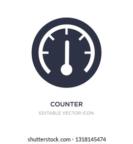 counter icon on white background. Simple element illustration from Transportation concept. counter icon symbol design.