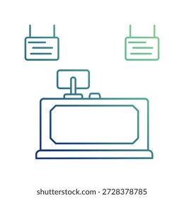 Icono de contador con fondo blanco Vector ilustración de stock