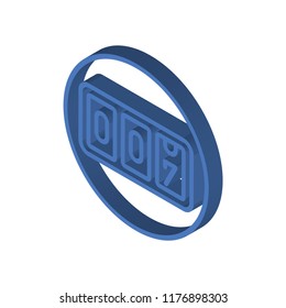 Counter isometric left top view 3D icon