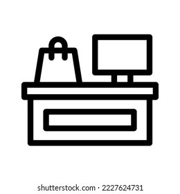 counter line icon illustration vector graphic