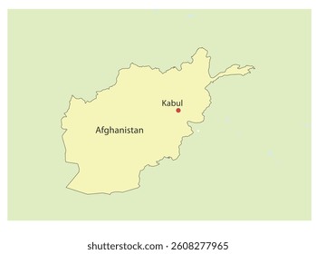 Counter maps of Afghanistan with the capital Kabul
