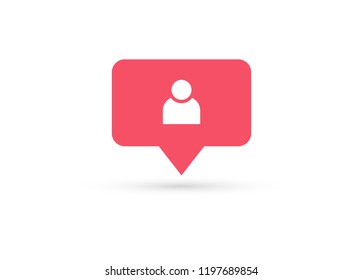 Counter Notification Icon. Element for social network, web, ui, mobile, app. Vector illustration. EPS 10