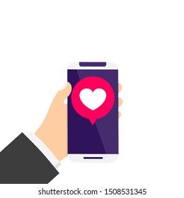 Counter Notification Icon . Follower. New Icon like 1 symbol, button. Social media like ui, app, phone. Vector illustration. EPS 10.