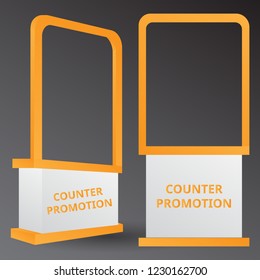 counter promotion exhibition stand mockup for event, Advertising POS POI Display Rack Shelves For Supermarket Floor Showcase.