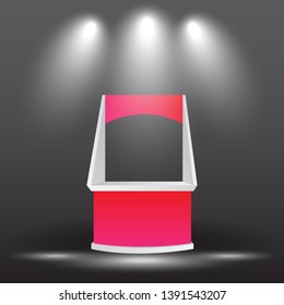 counter promotion exhibition stand mockup for event, Advertising POS POI Display Rack Shelves For Supermarket Floor Showcase.