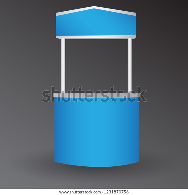 Download Counter Promotion Exhibition Stand Mockup Event Stock Vector Royalty Free 1231870756