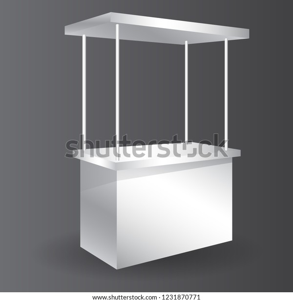 Download Counter Promotion Exhibition Stand Mockup Event Stock Vector Royalty Free 1231870771