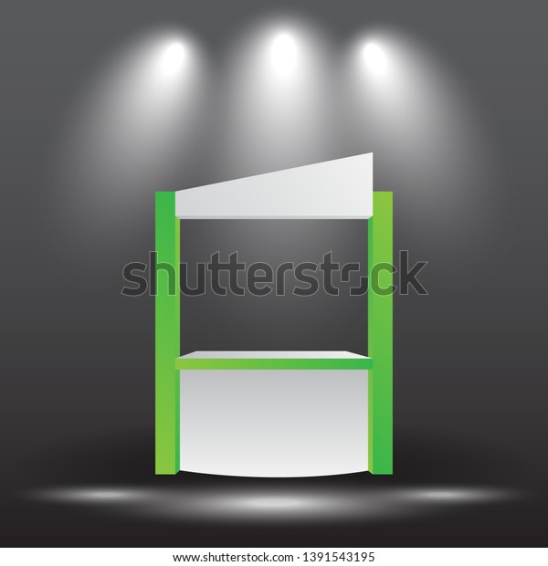 Download Counter Promotion Exhibition Stand Mockup Event Stock Vector Royalty Free 1391543195