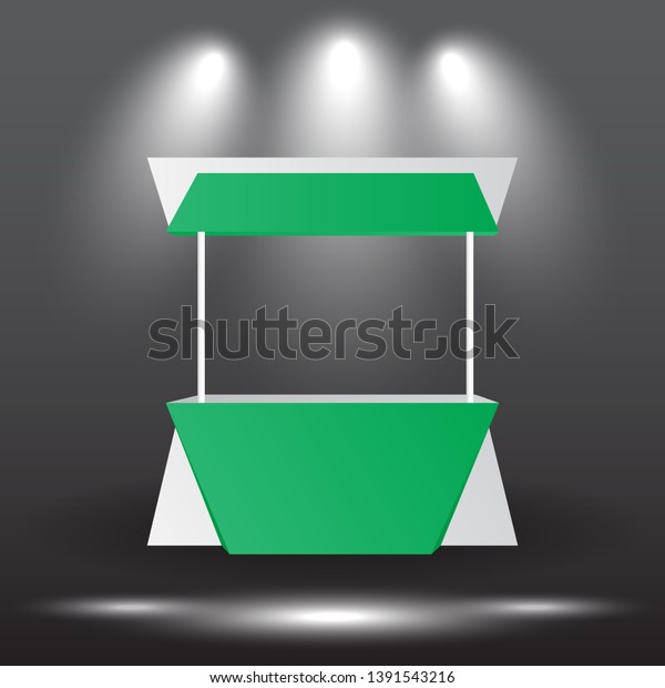 Download Counter Promotion Exhibition Stand Mockup Event Stock Vector Royalty Free 1391543216 PSD Mockup Templates