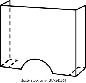 Counter Protector Barrier icon, Cashier Guard icon.