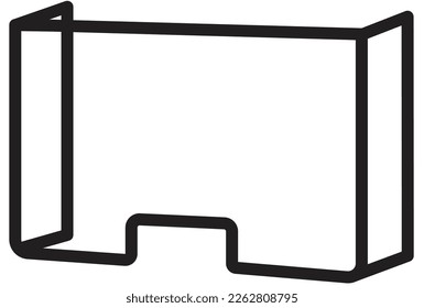 Counter Protector Barrier icon vector, Cashier Guard icon vector.